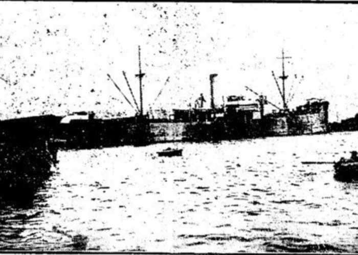 De scheepsramp van de S.S. Tigris