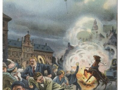 Antwerpen gebombardeerd door een zeppelin